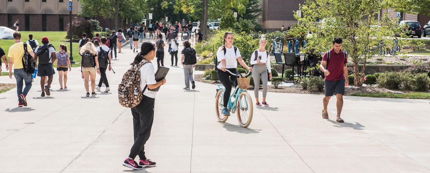 Students walking to class.